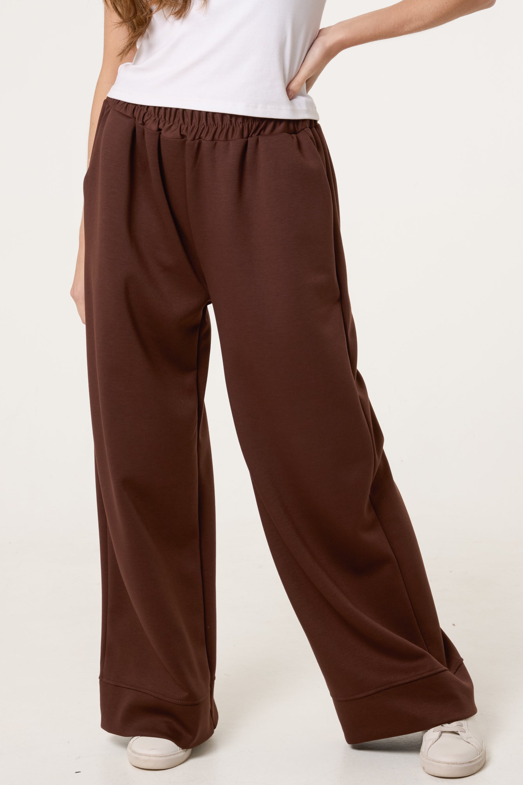 Wide Leg Soft Touch Trousers