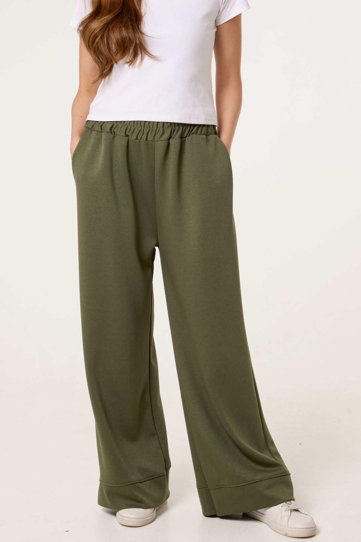 Wide Leg Soft Touch Trousers