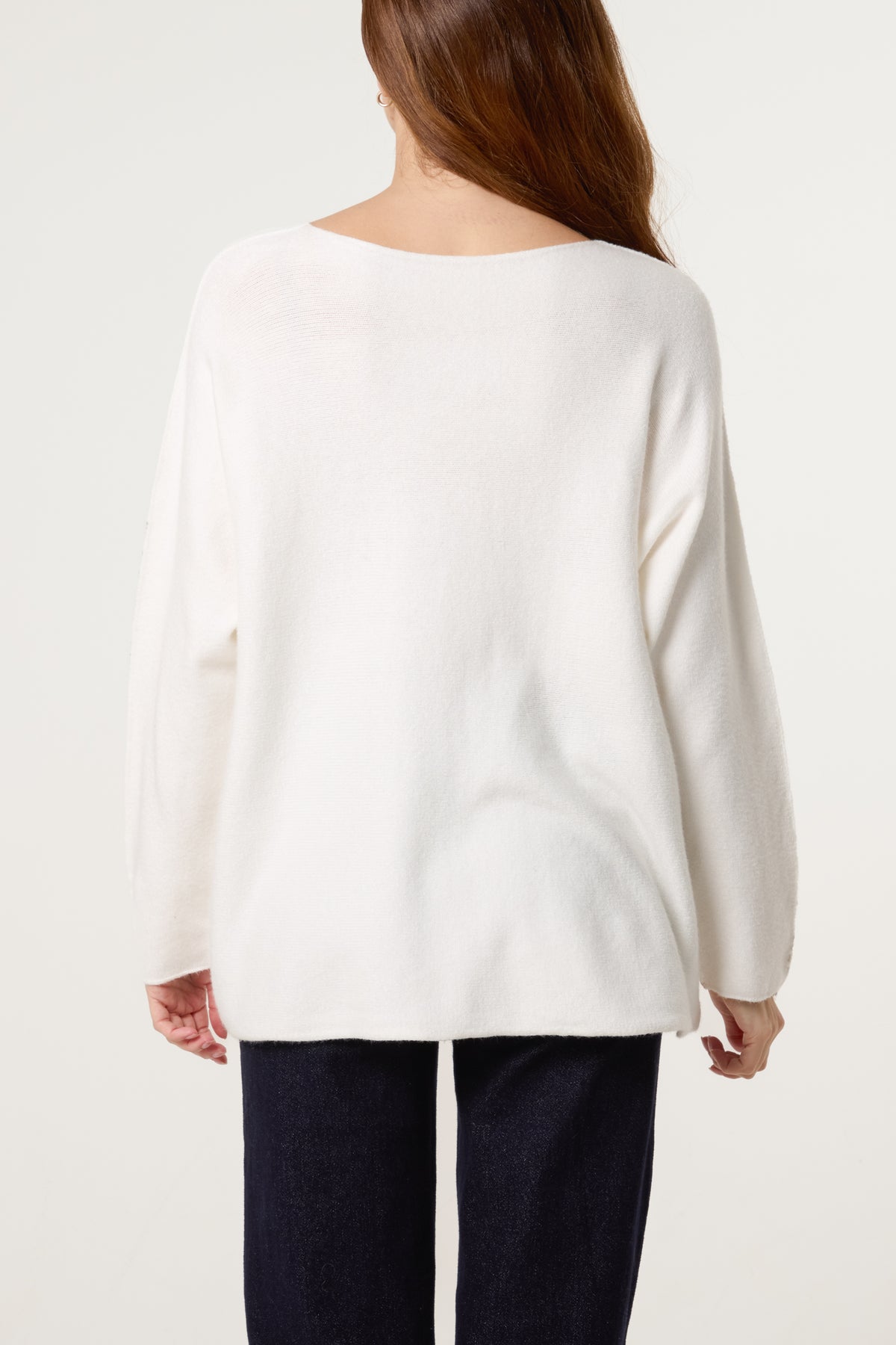 Foil Snowflakes Wool Blend Jumper