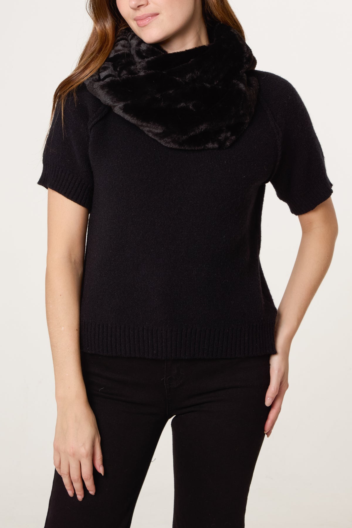 Faux Fur Snood Scarf