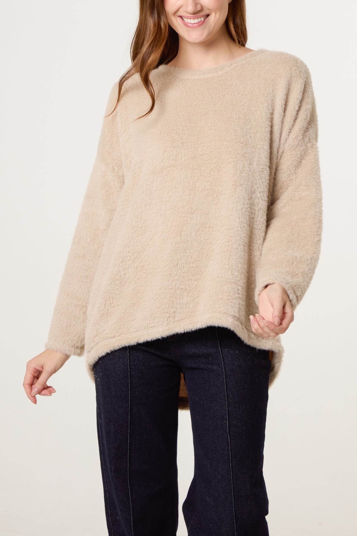 Fluffy Round Neck Jumper