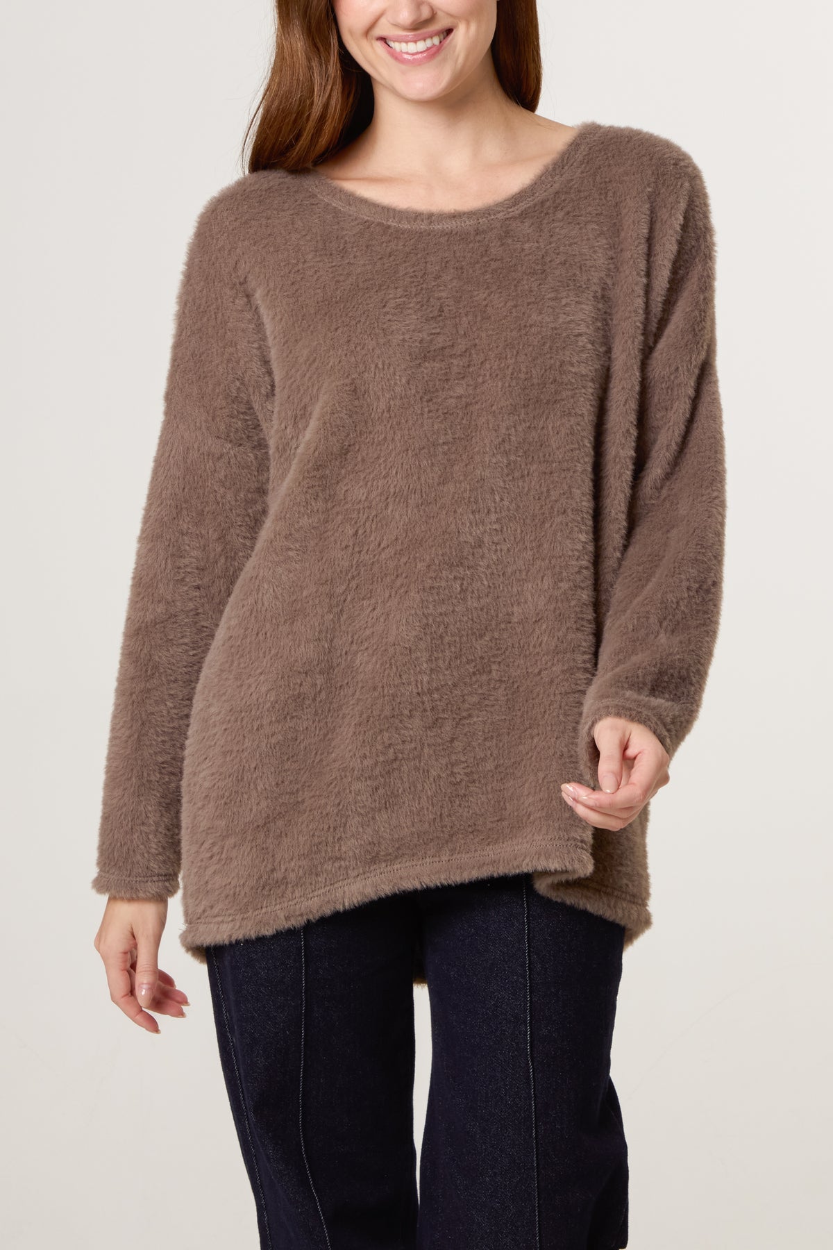 Fluffy Round Neck Jumper