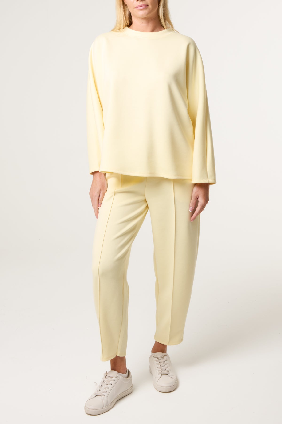 Top & Front Crease Barrel Trousers Set