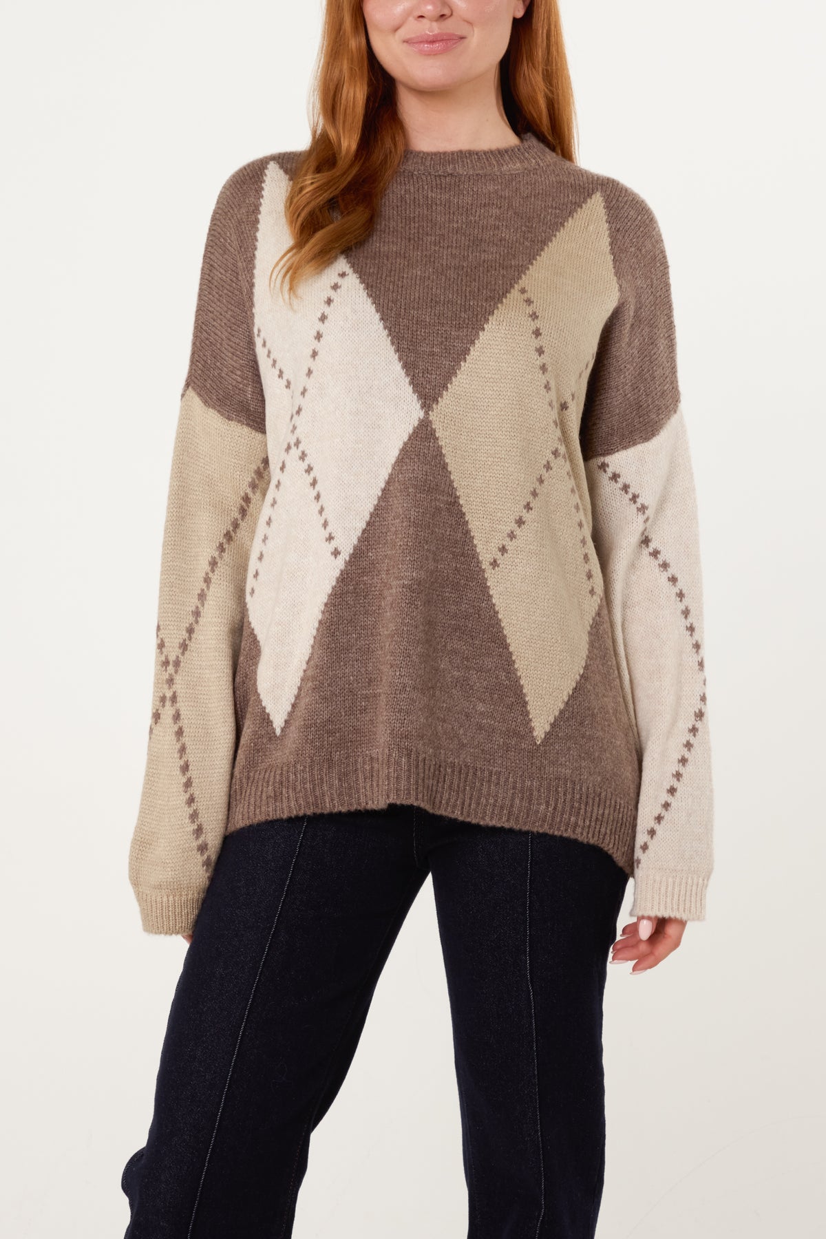 Argyle Round Neck Jumper