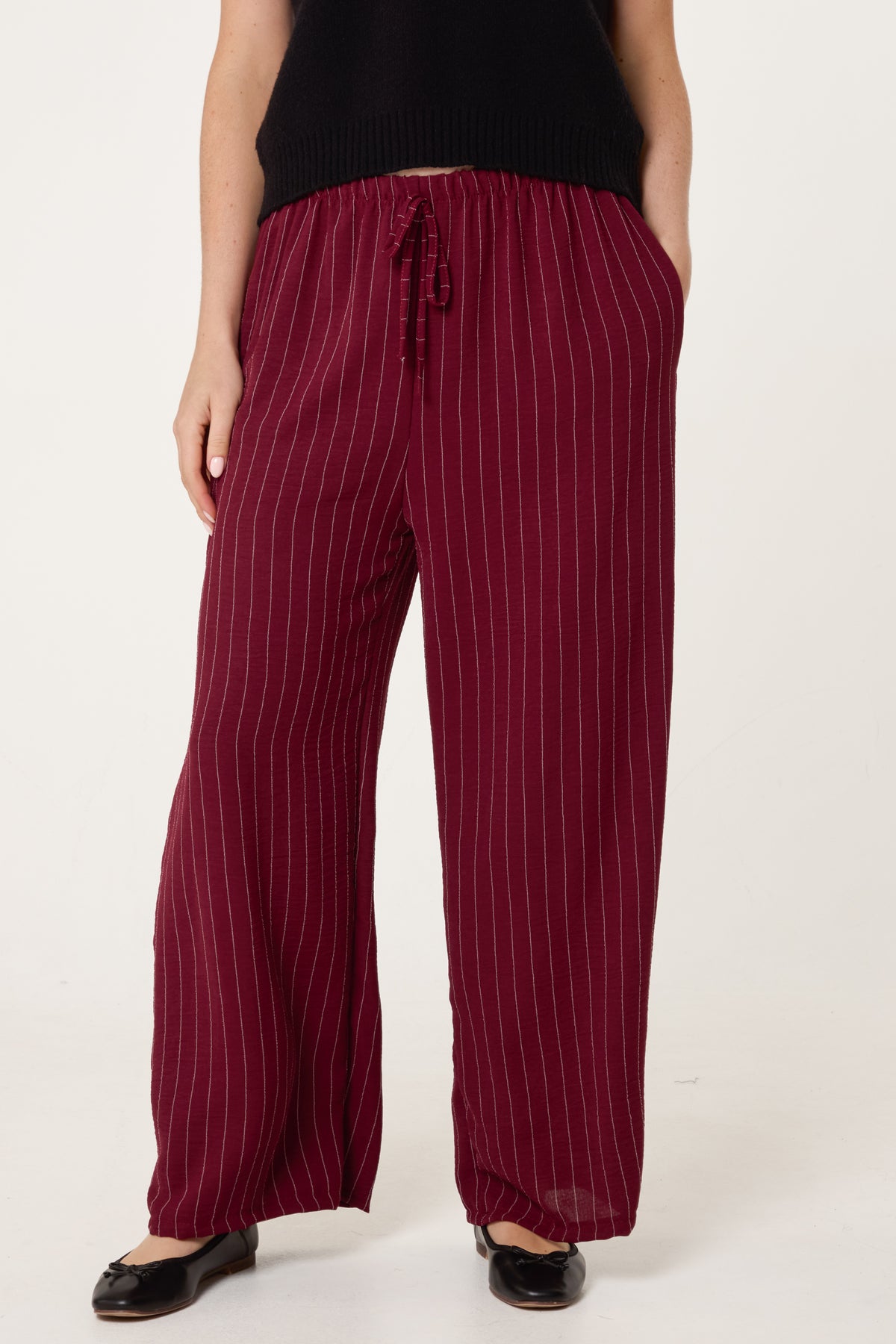 Striped Wide Leg Trousers