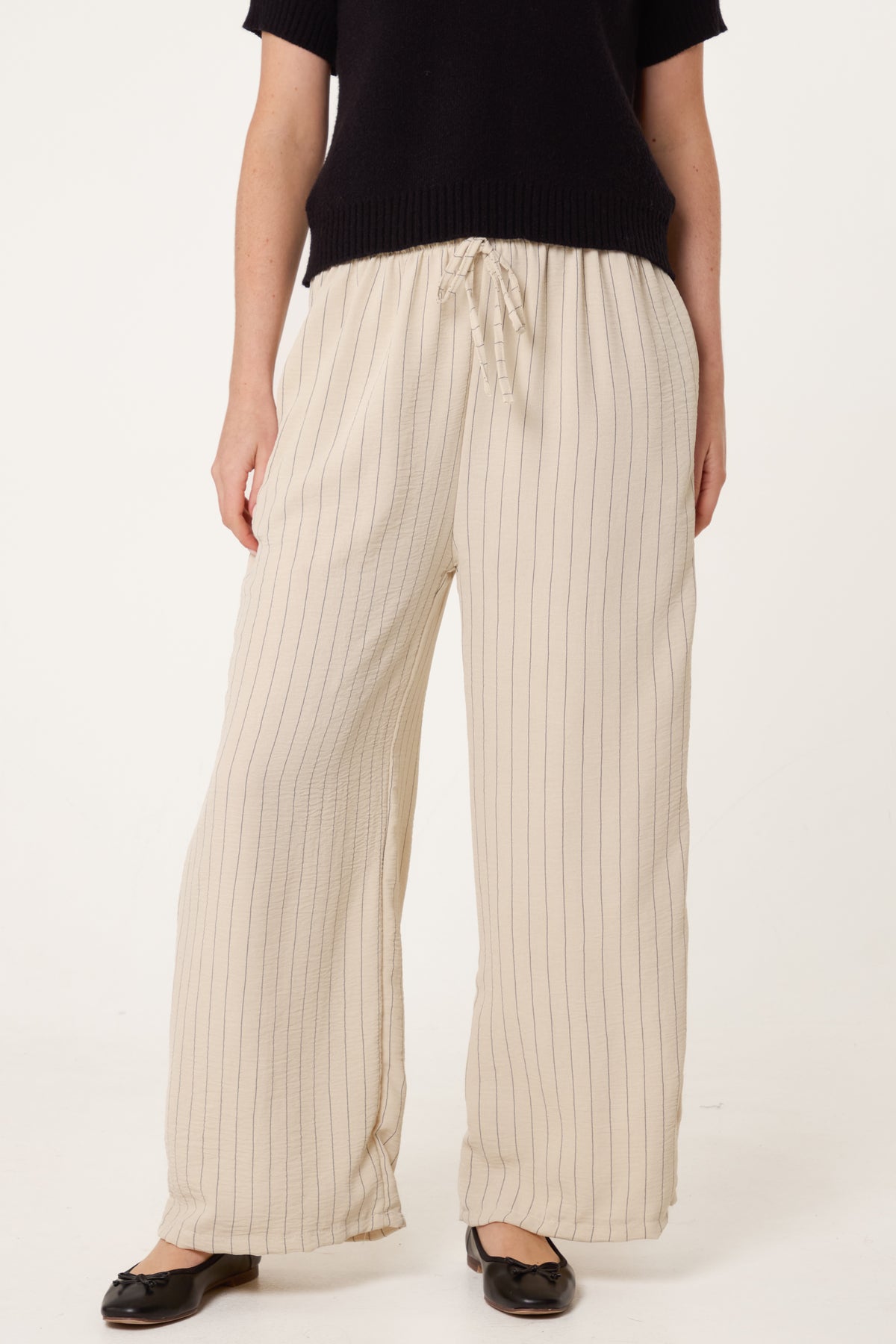 Striped Wide Leg Trousers