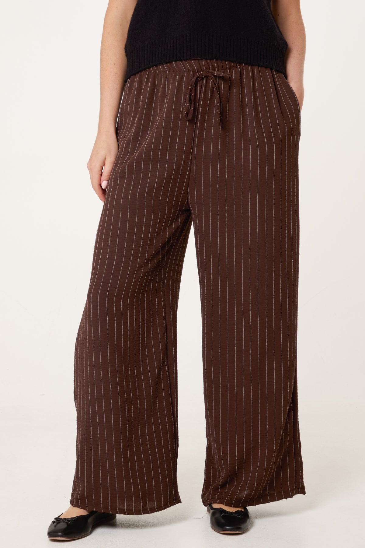Striped Wide Leg Trousers