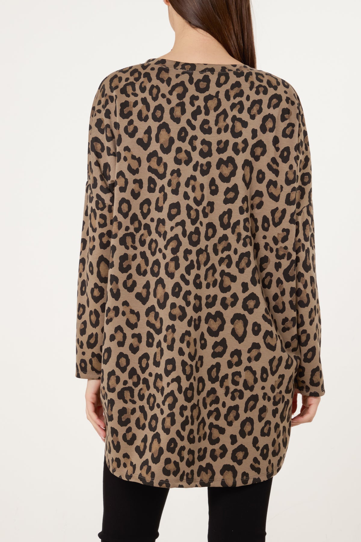 Animal Print High Low Sweatshirt