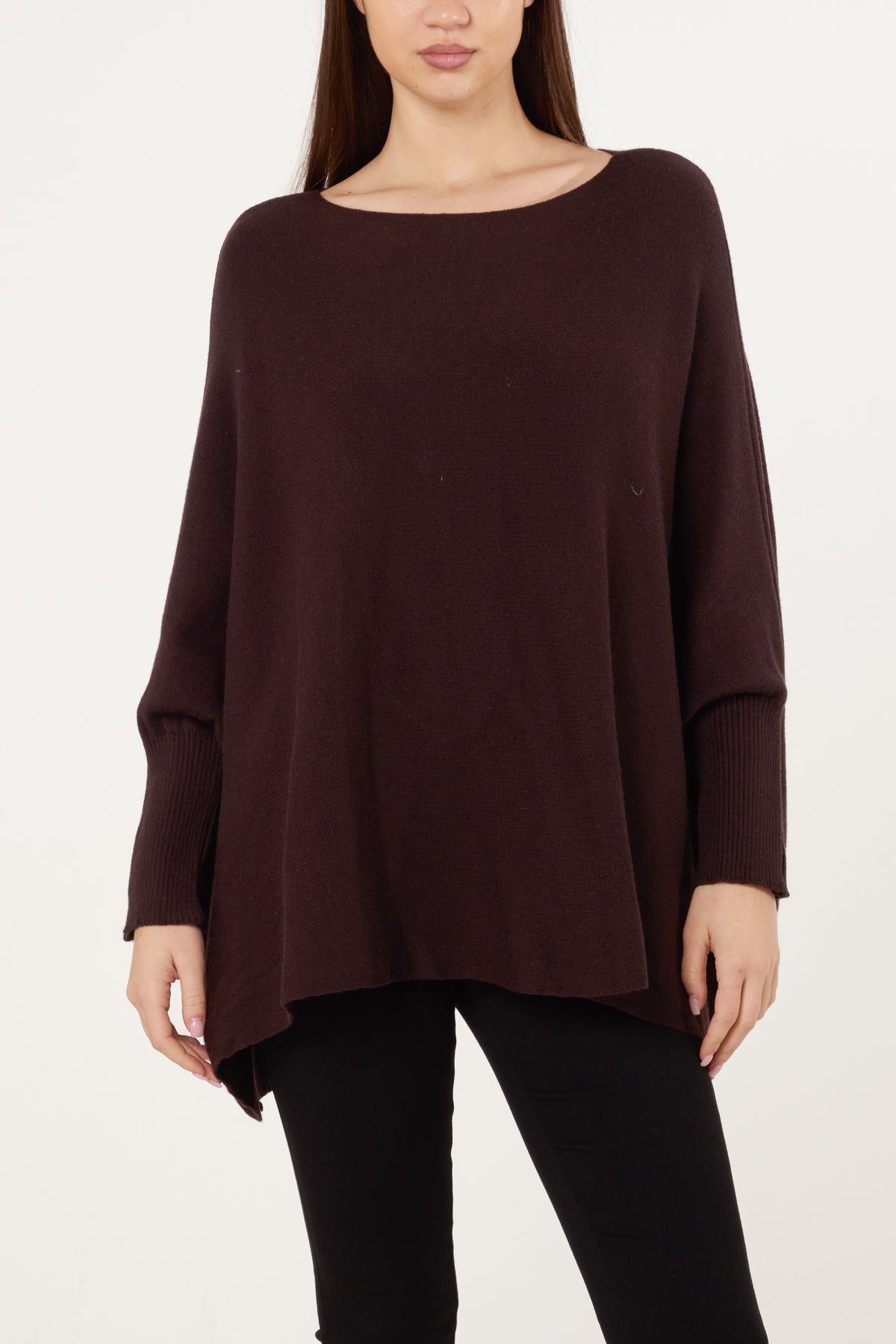 Batwing Sleeve Ribbed Cuff Jumper