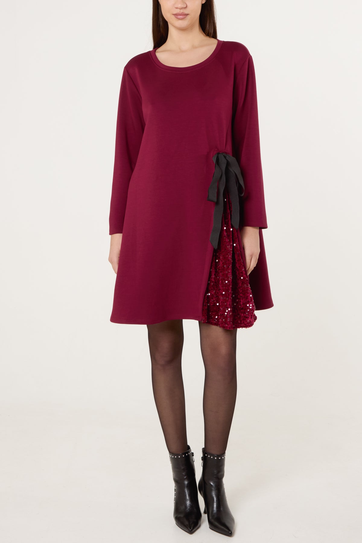 Sequin Insert Soft Touch Dress