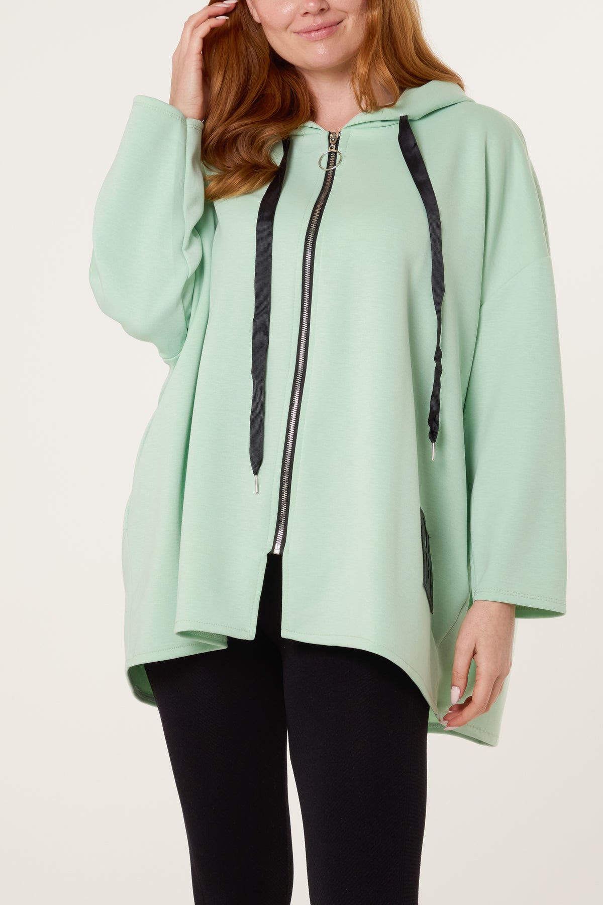 "Hope" Detail Zip Up Hoodie