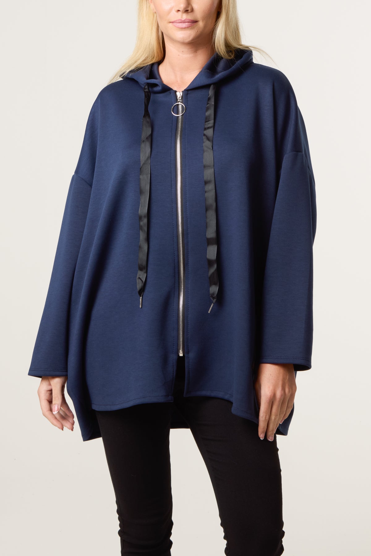 "Hope" Detail Zip Up Hoodie