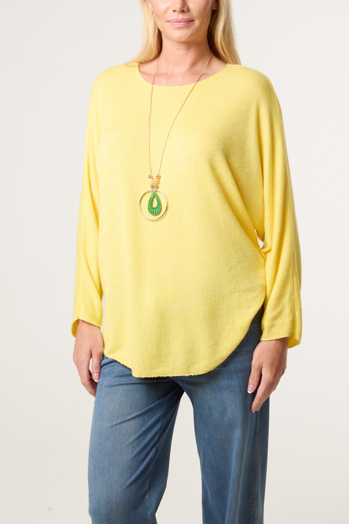 Necklace Batwing Texture Fine Knit
