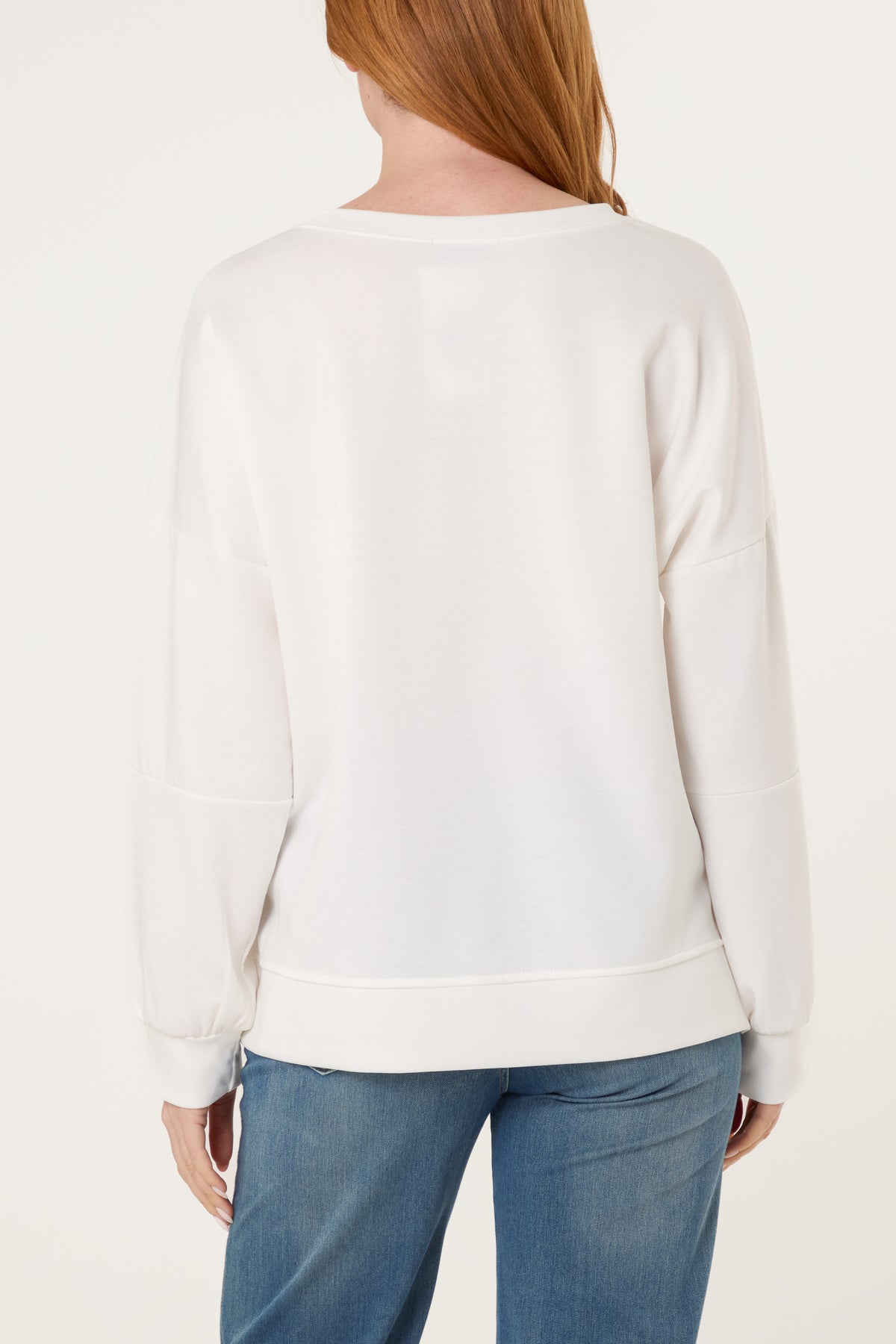 Flocking "Amore" High Low Sweatshirt