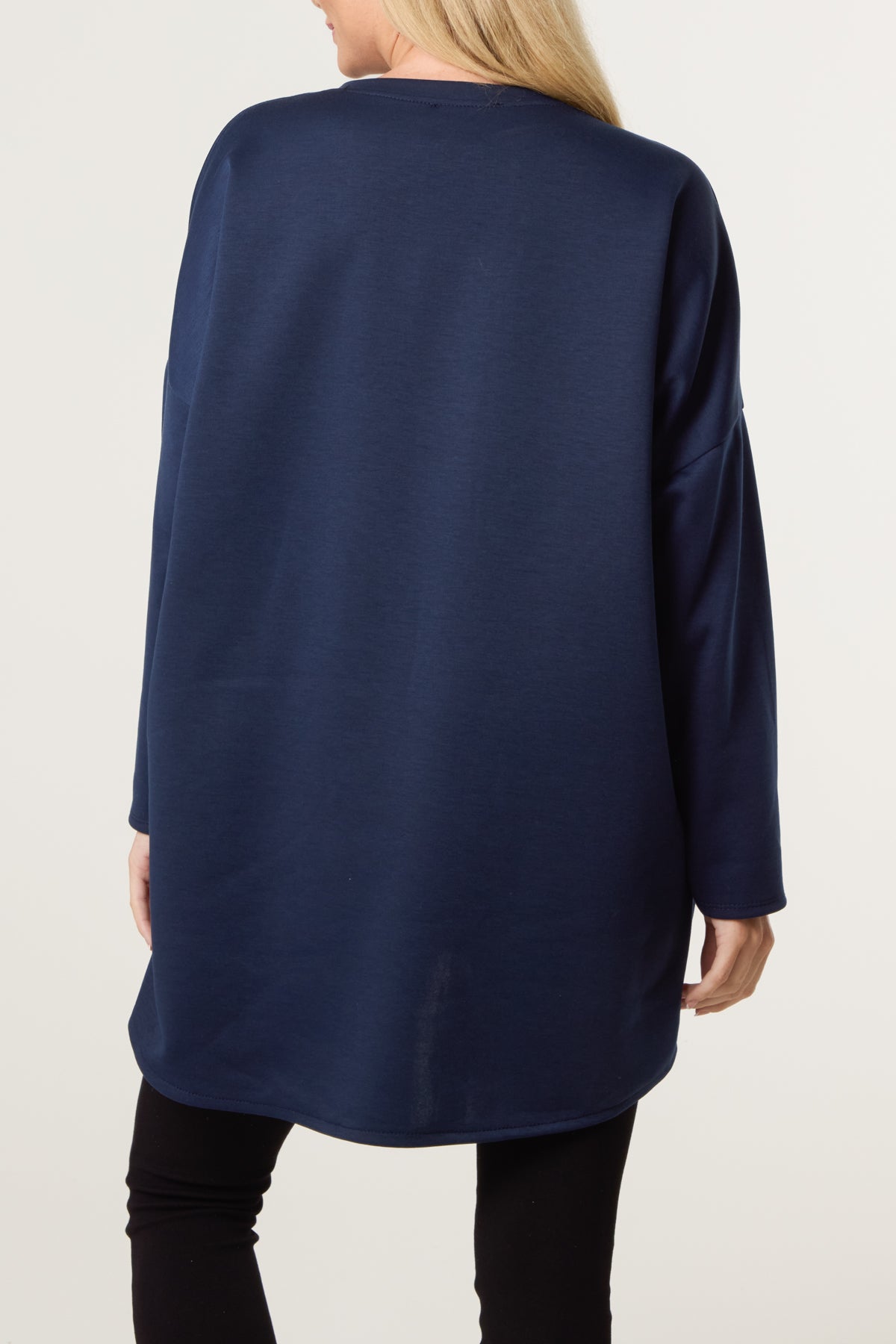 Denim Bows Soft Touch Sweat Top