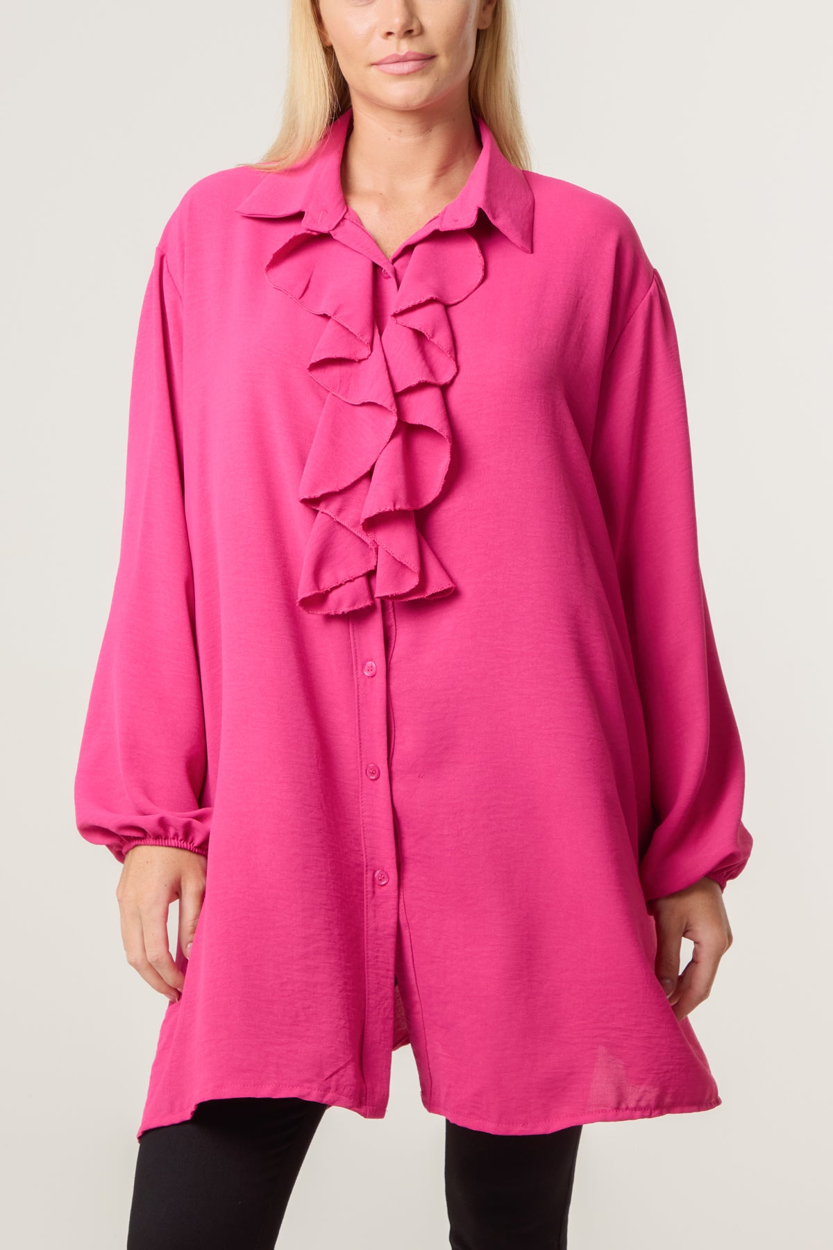 Collar Ruffle Neck Blouse