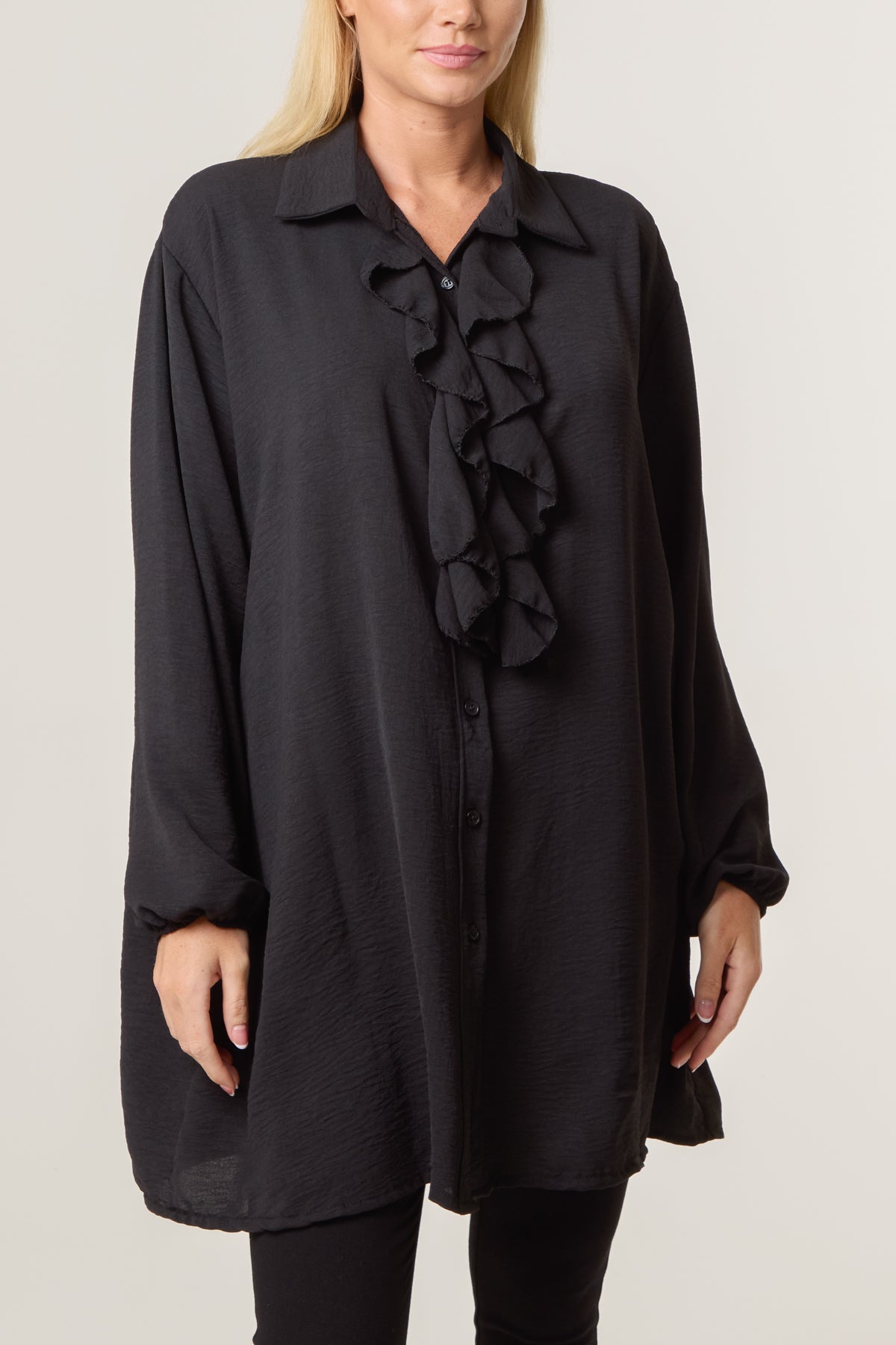 Collar Ruffle Neck Blouse