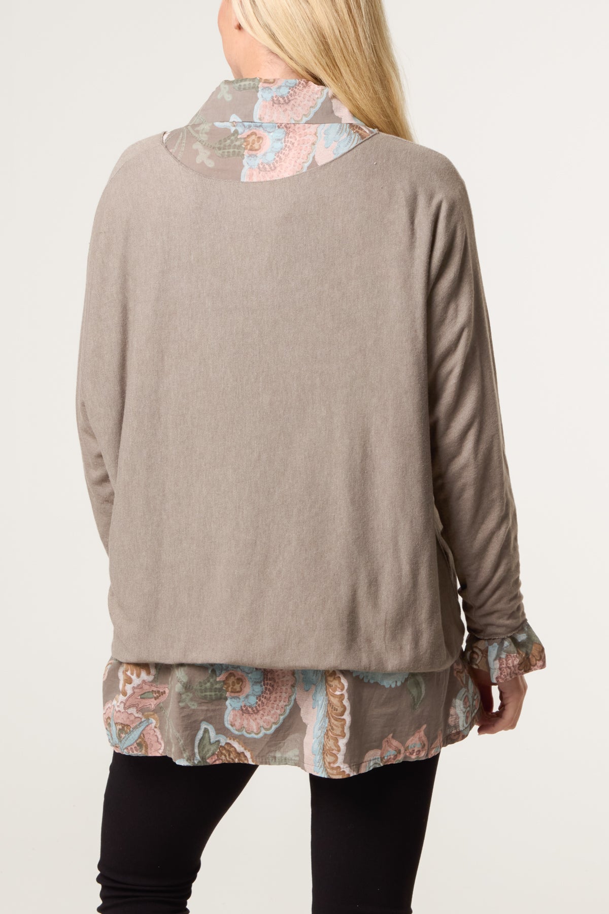 Scarf Double Layer Blouse & Knit