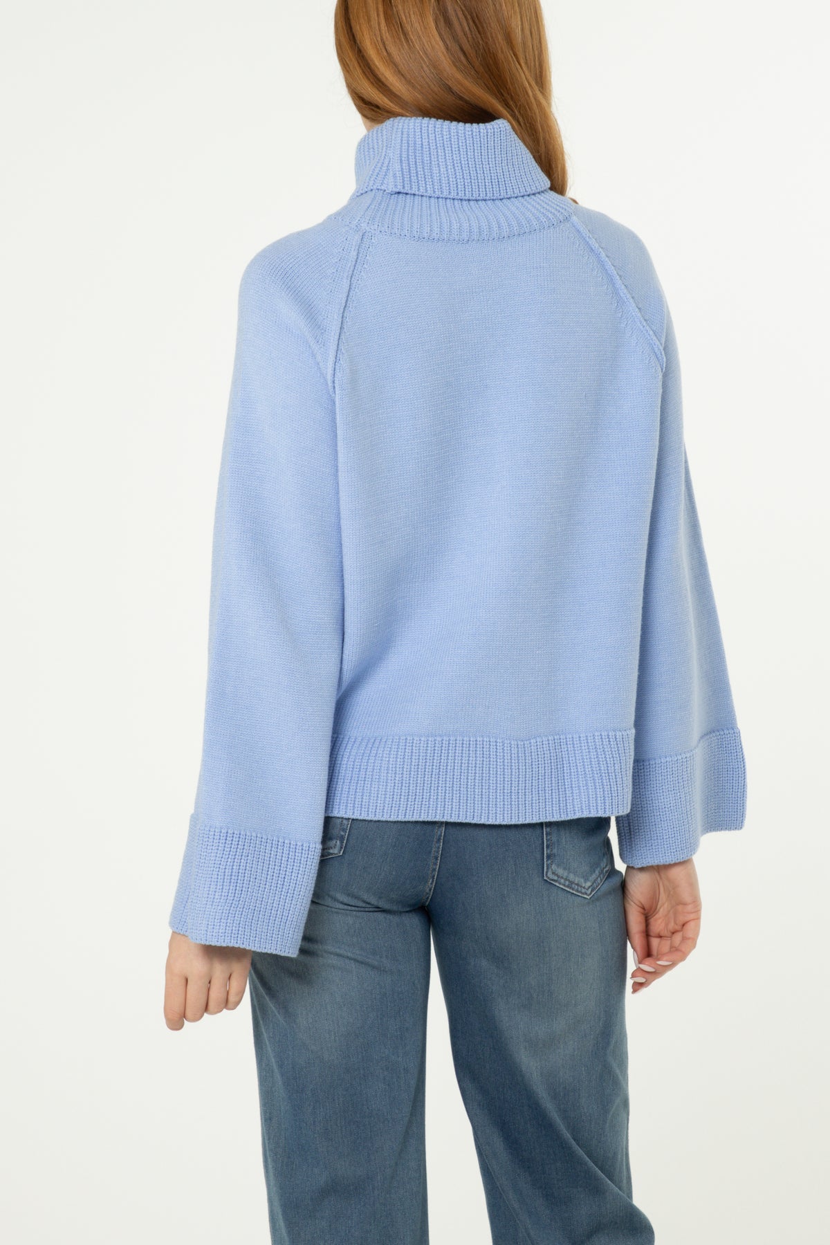 Roll Neck Raglan Sleeve Jumper