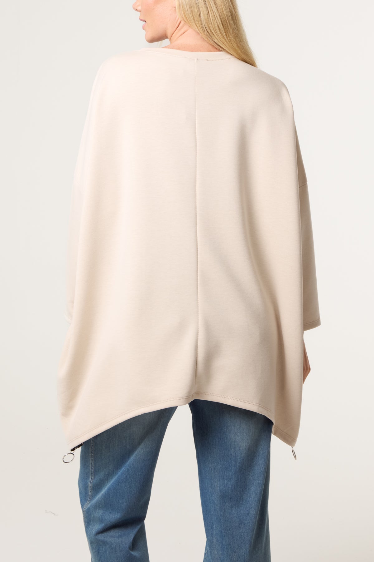 Denim Heart Side Zip Sweatshirt