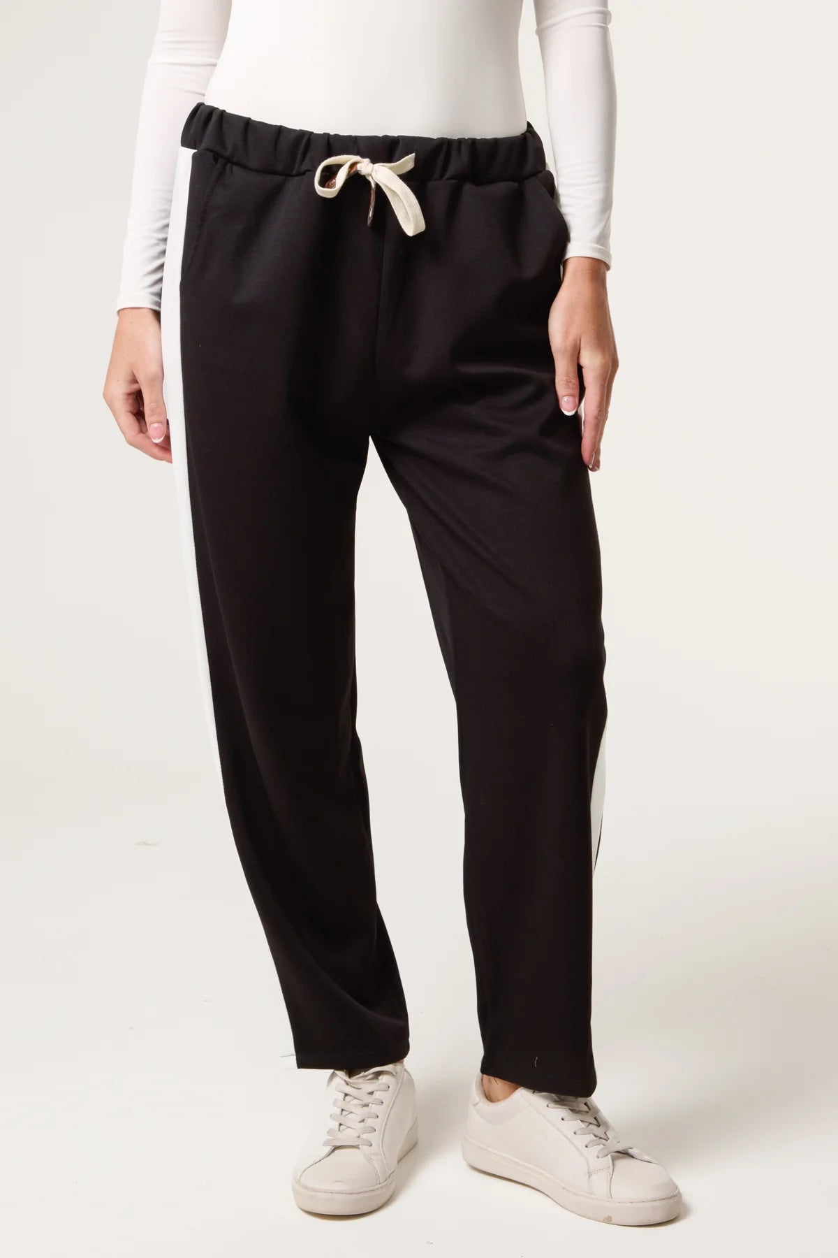 Side Stripe Drawstring Sweat Trousers
