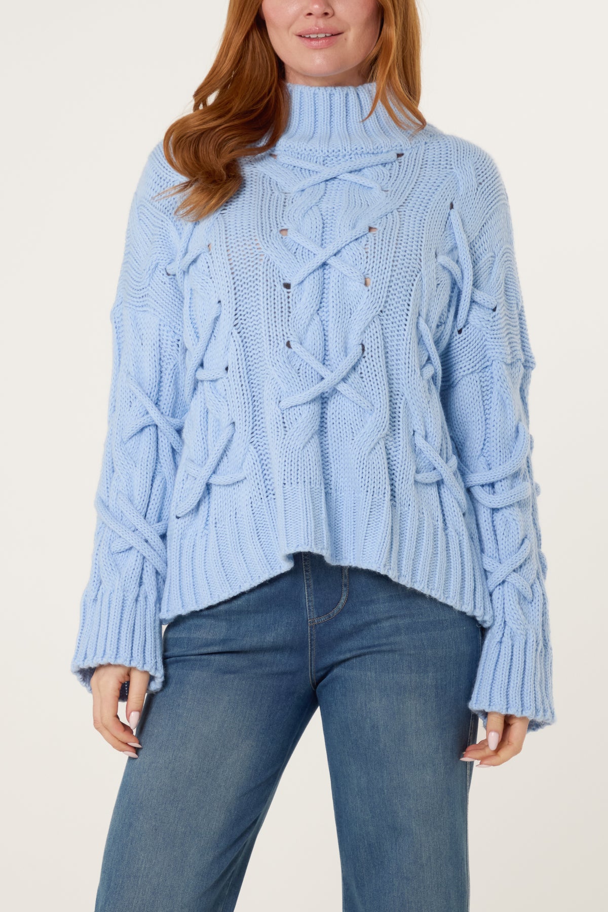 Crisscross Cable Knit Jumper