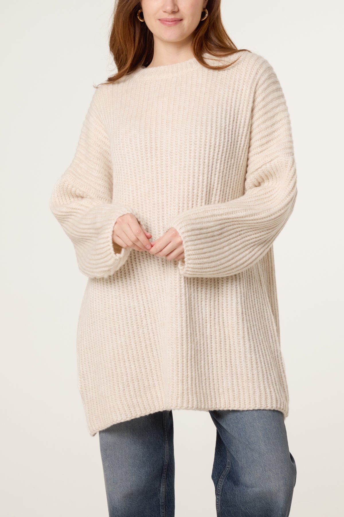 Oversized Rib Knit Jumper