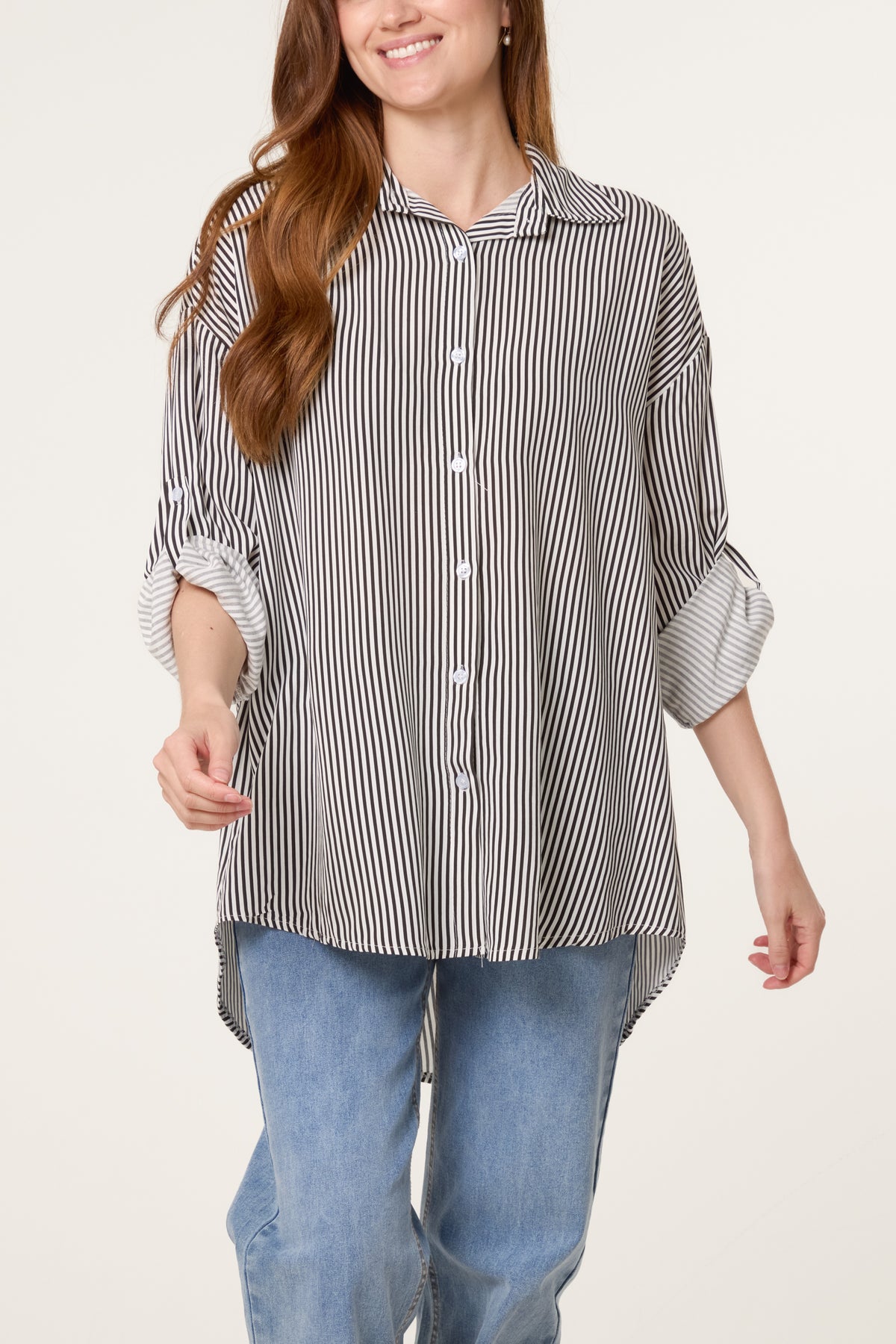 Cotton Blend Stripe Shirt