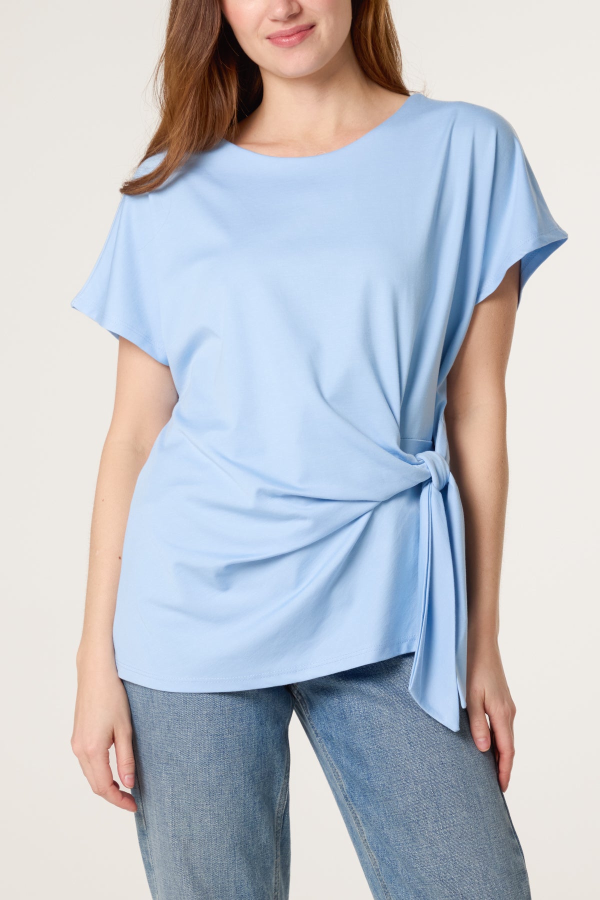 Tie Side Short Sleeve Jersey Top