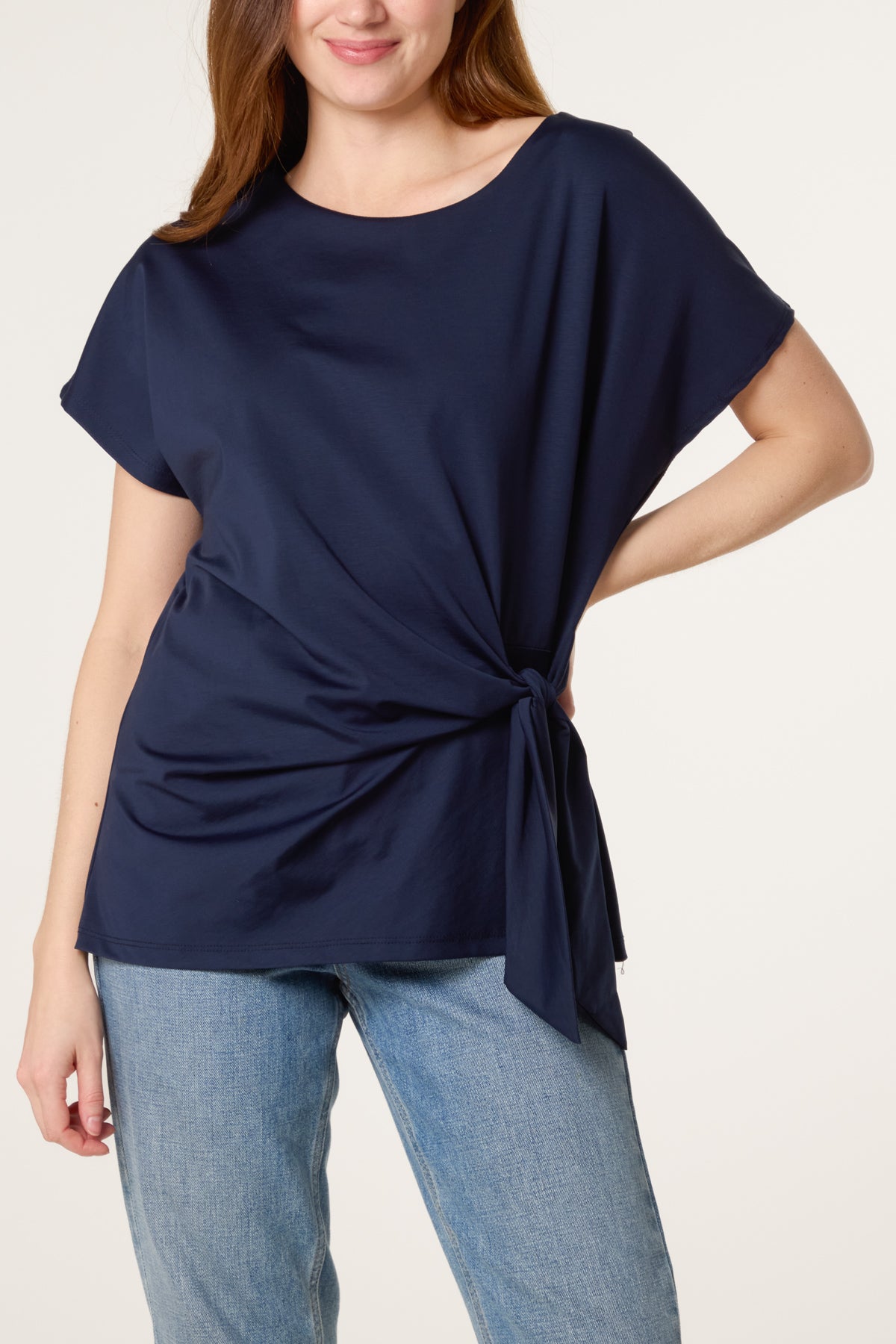 Tie Side Short Sleeve Jersey Top