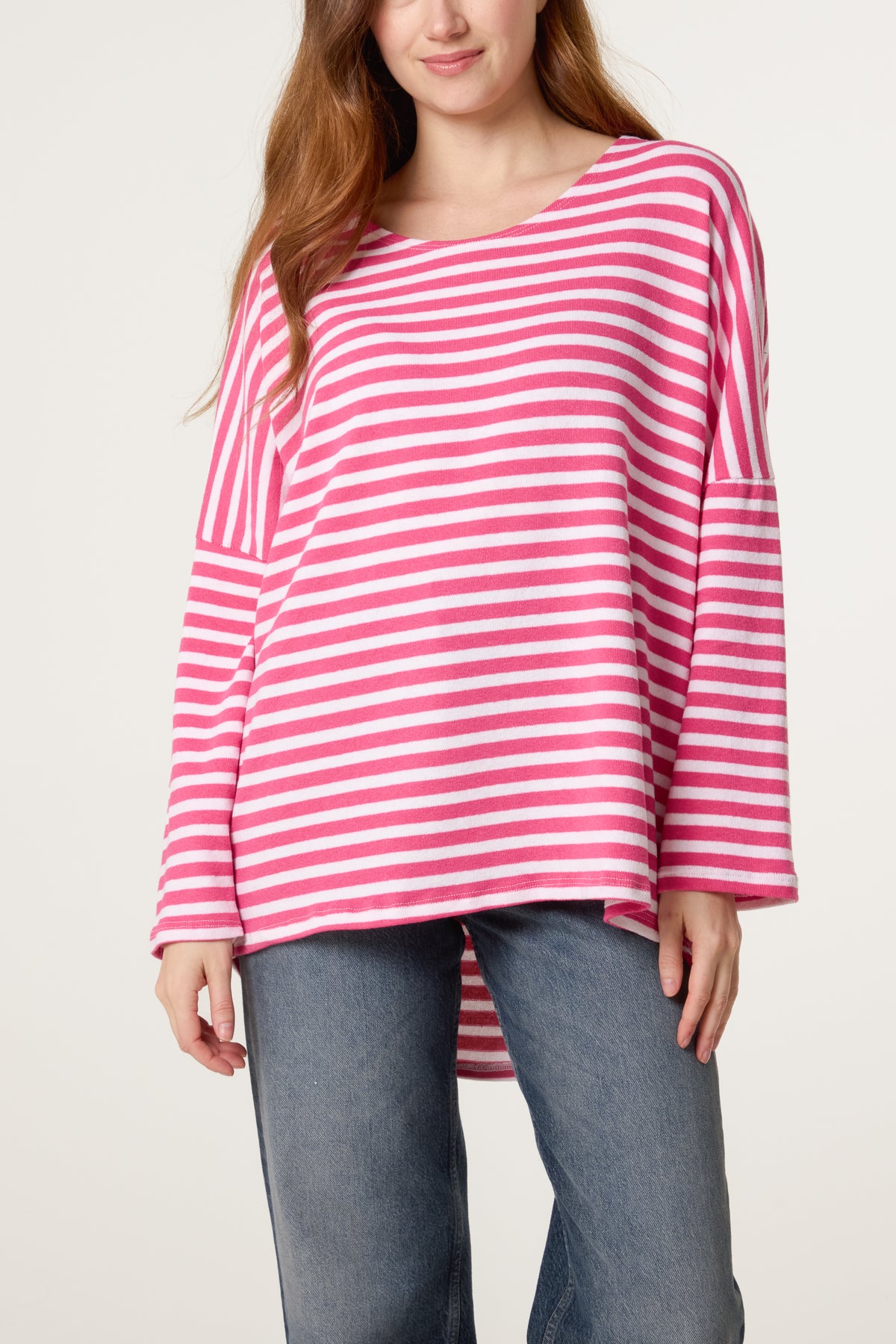Pure Cotton Long Sleeve Stripe Top