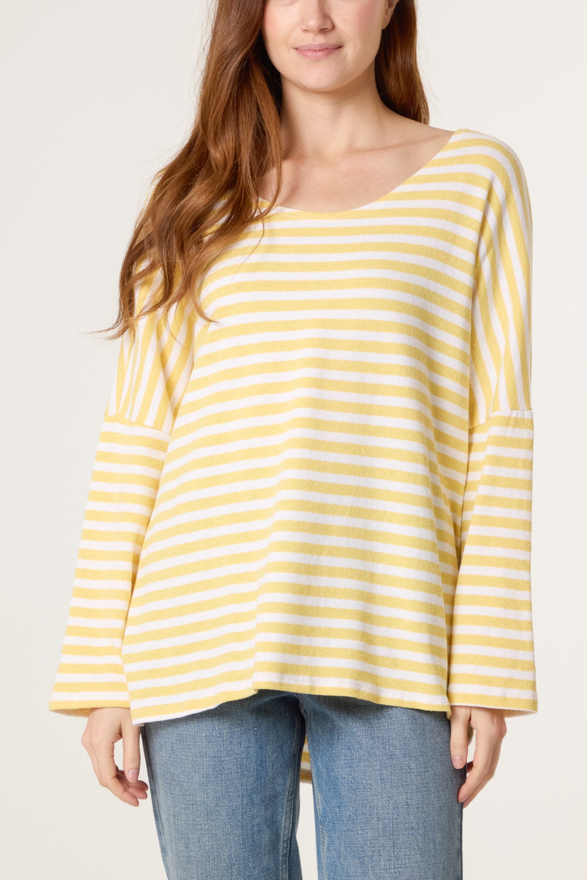 Pure Cotton Long Sleeve Stripe Top