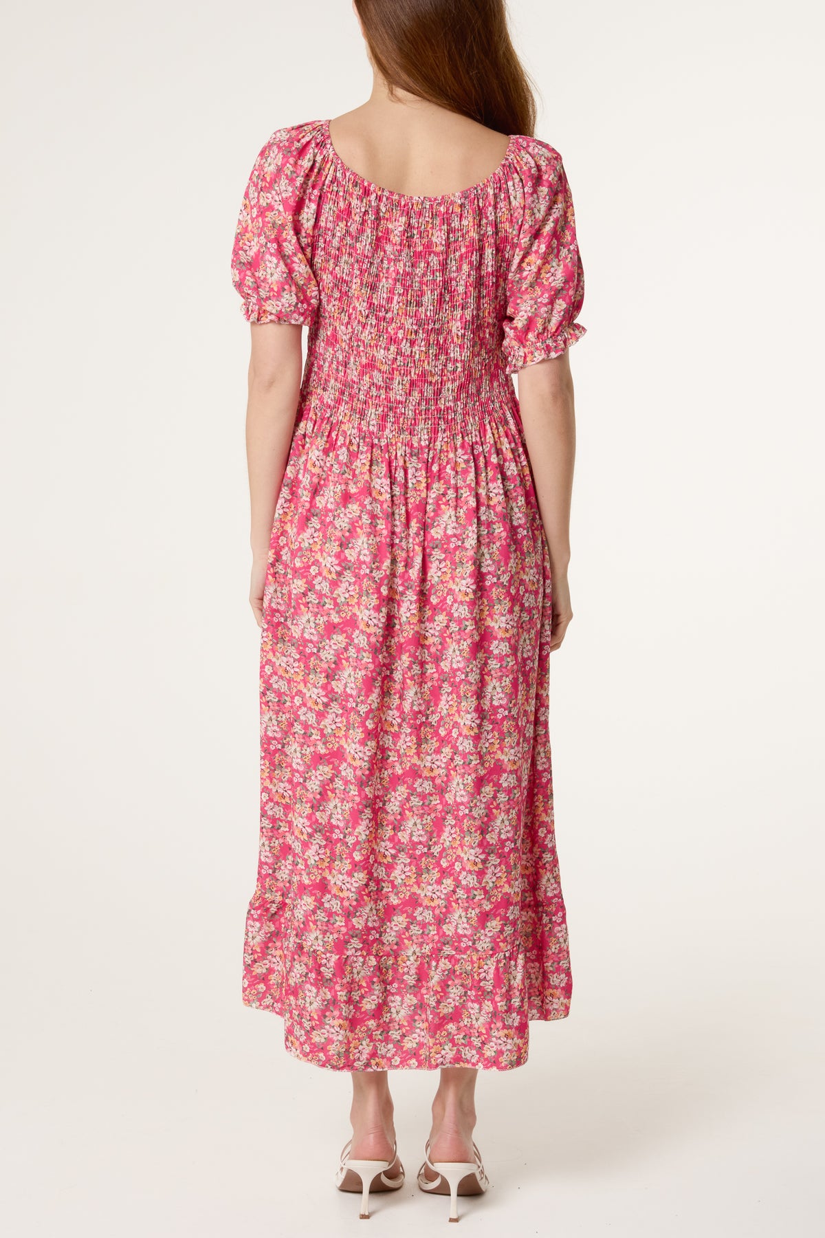Ditsy Floral Milkmaid Midi Dress