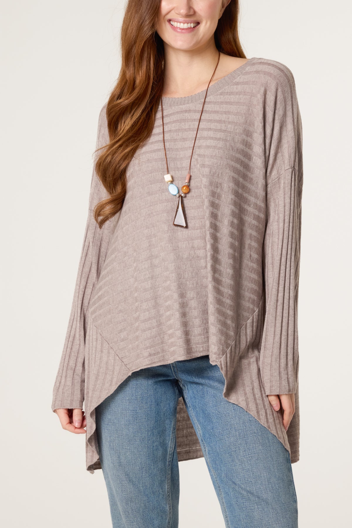 Necklace Wool Blend Fine Knit