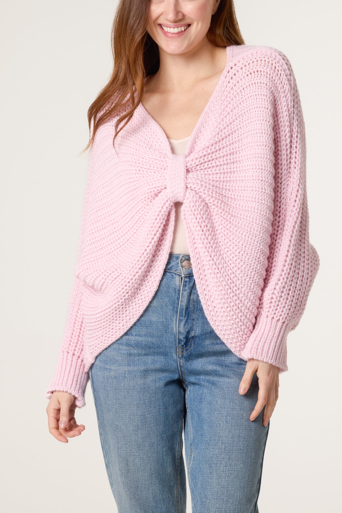 Bow Detail Chunky Knit Jumper