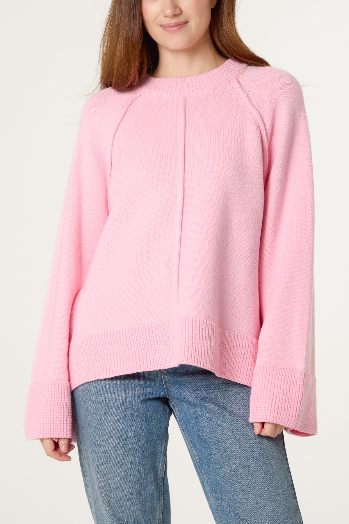 Round Neck Seam Detail Jumper