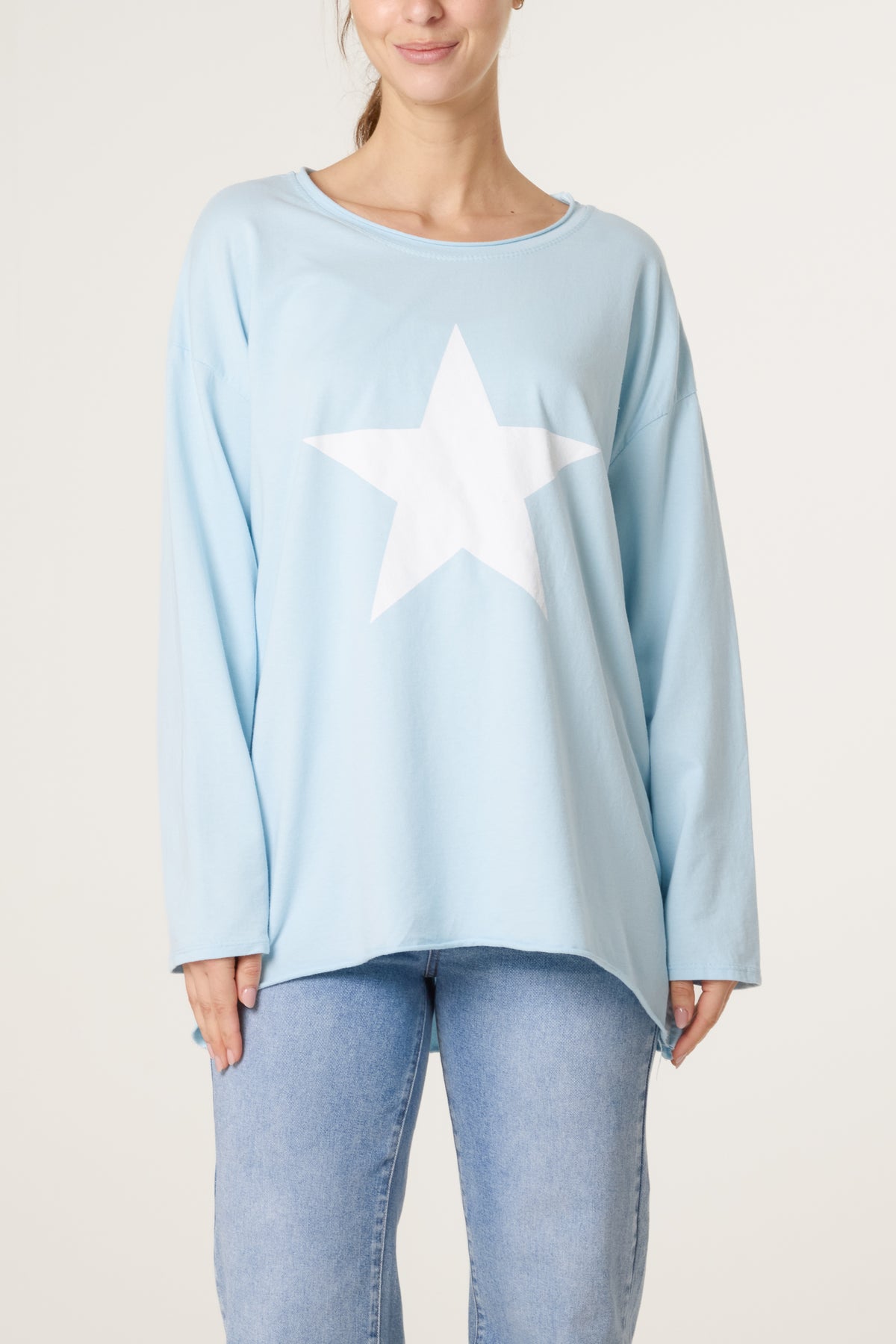 Star Long Sleeve Cotton Top