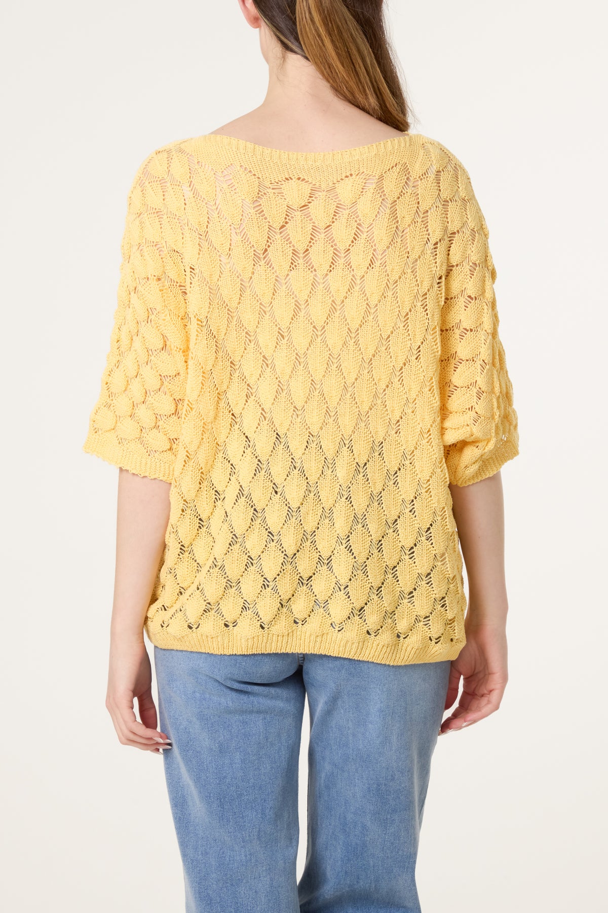 Tear Drop Short Sleeve Knit Top