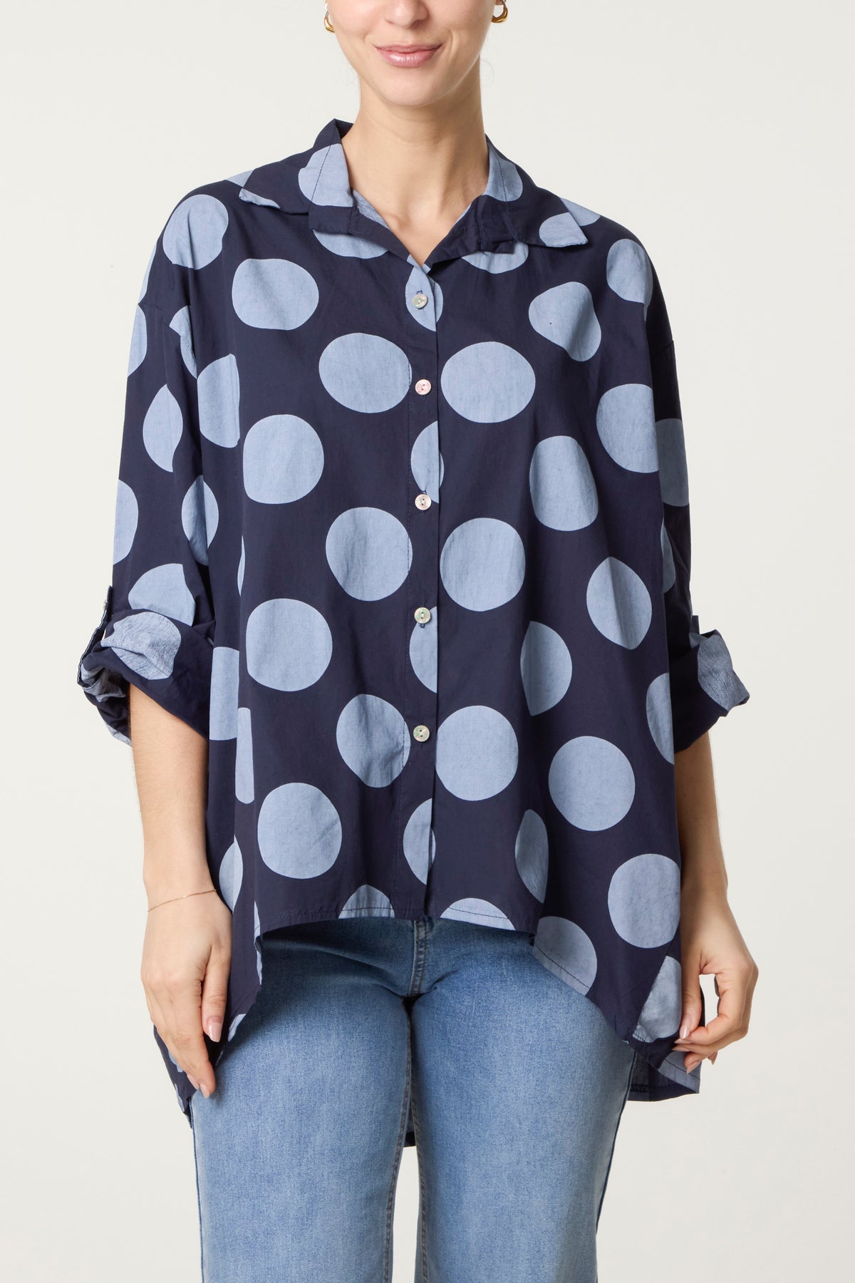 Polka Dot Pure Cotton Shirt