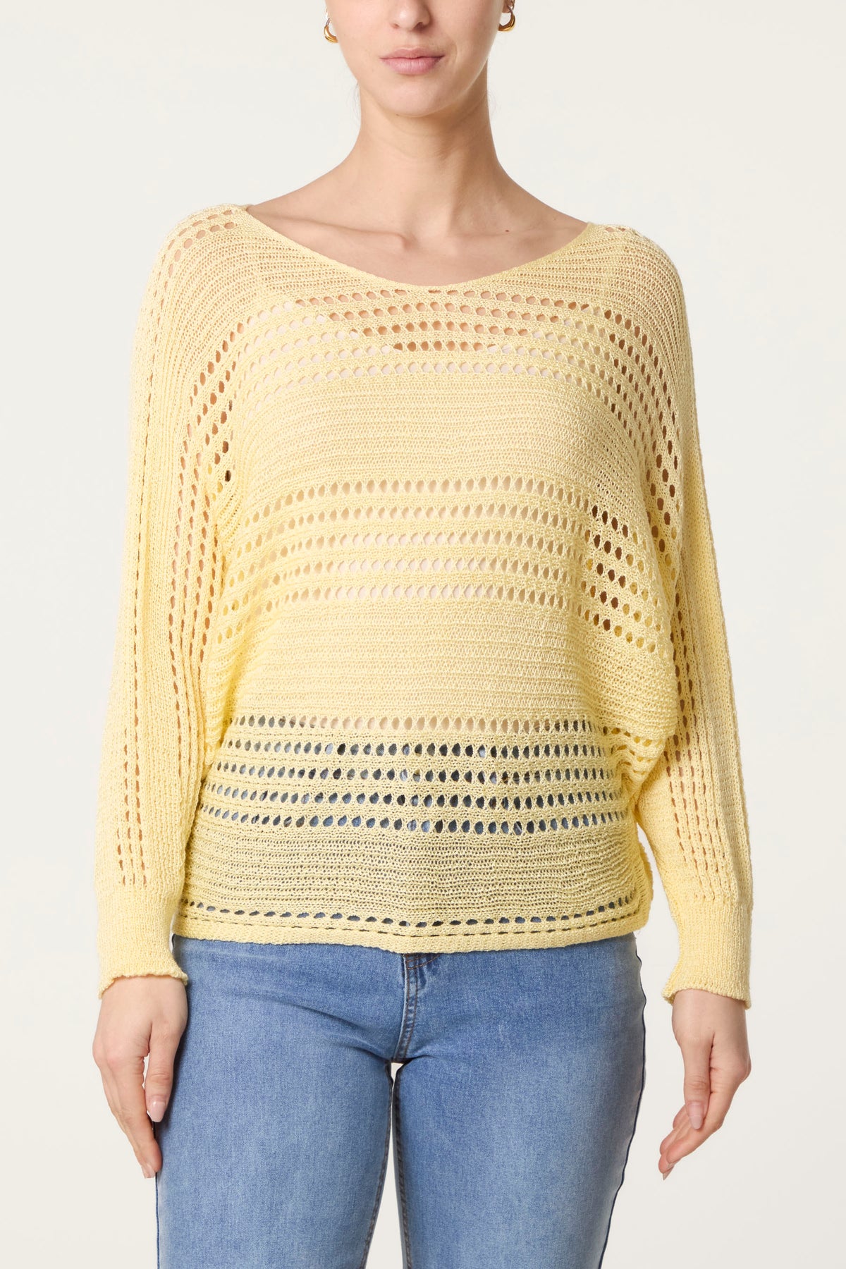 Crochet Knit Long Sleeve Top