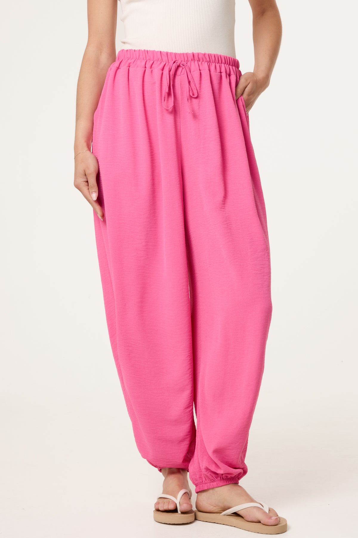 Harem Elastic Waist Trousers