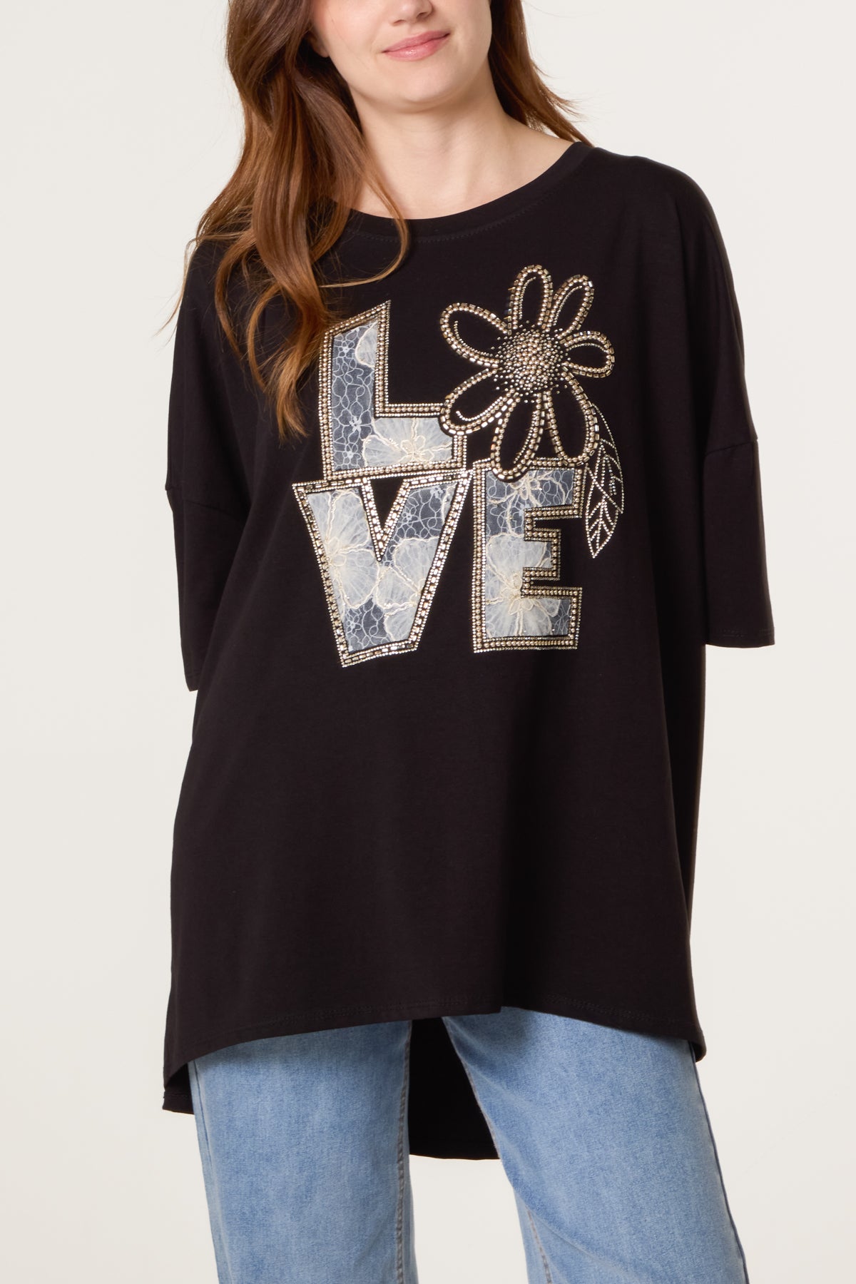 Lace & Studs Love T-Shirt
