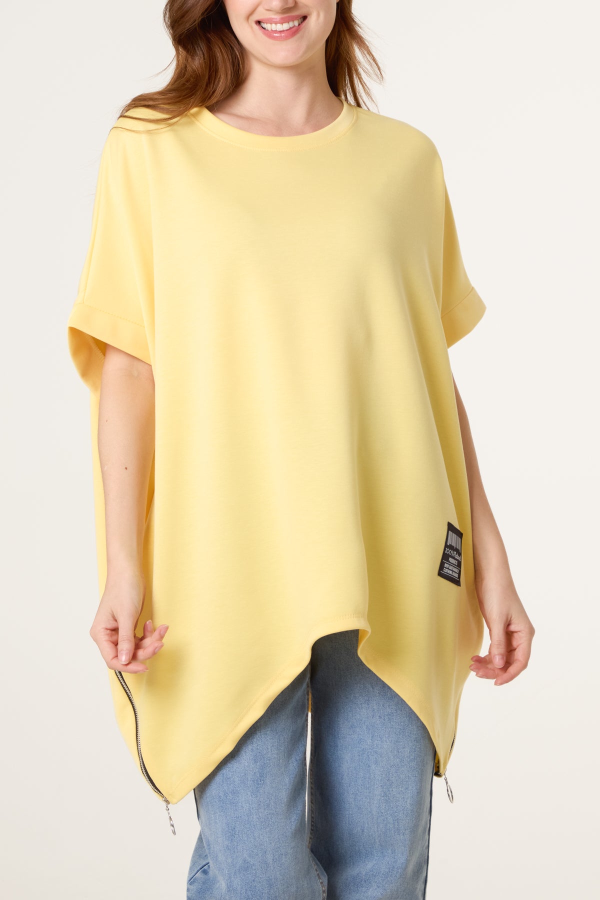 Soft Touch Side Zip Sweat Top