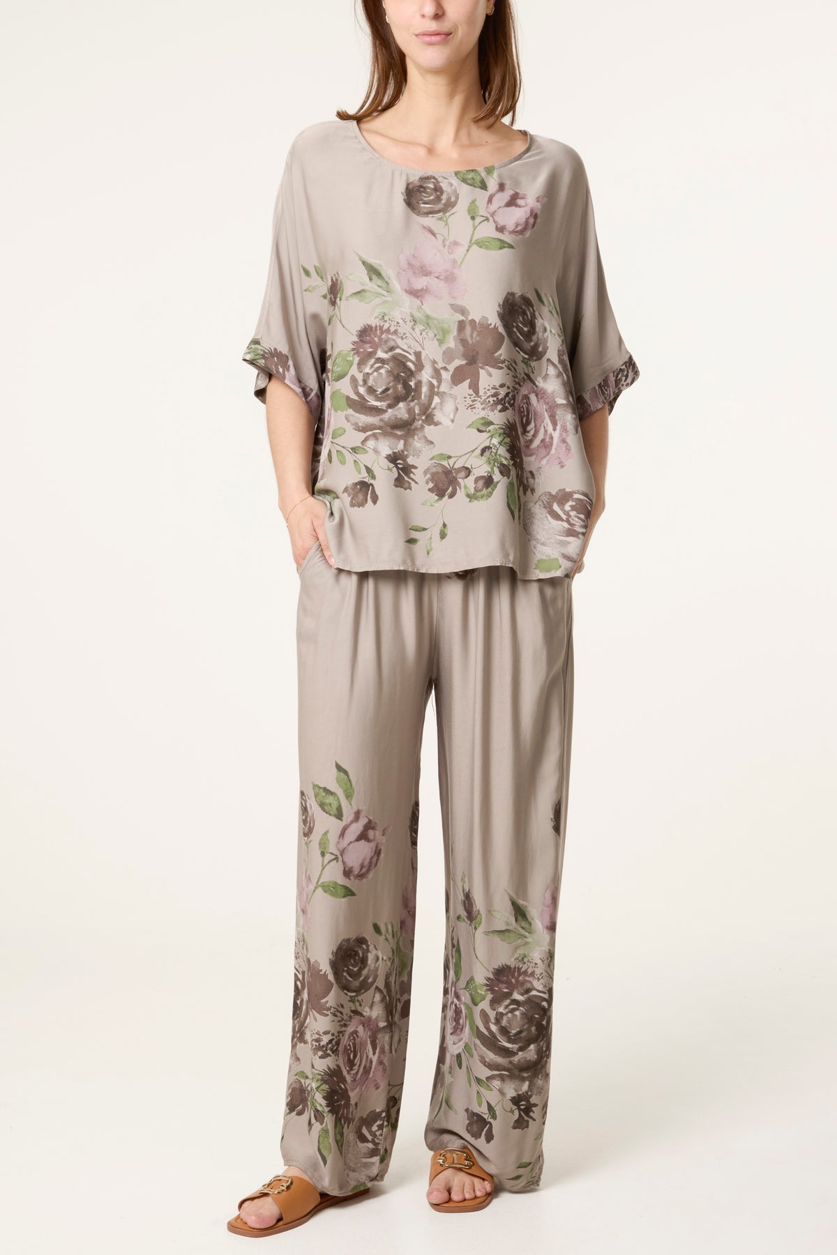Roses Print Soft Touch Co-Ord Set