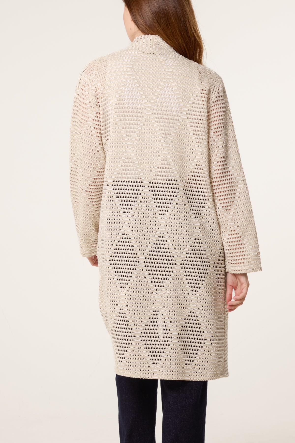 Shimmer Diamond Crochet Cardigan