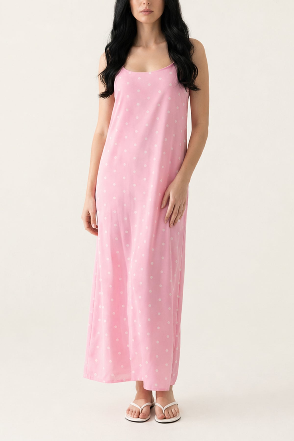 Polka Dot Cami Maxi Dress