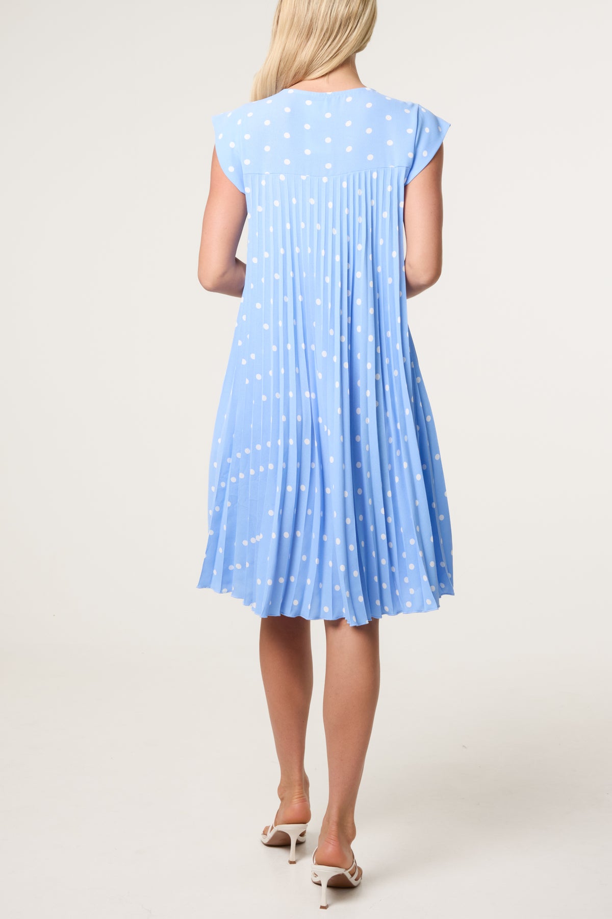 Cap Sleeve Polka Dot Mini Dress