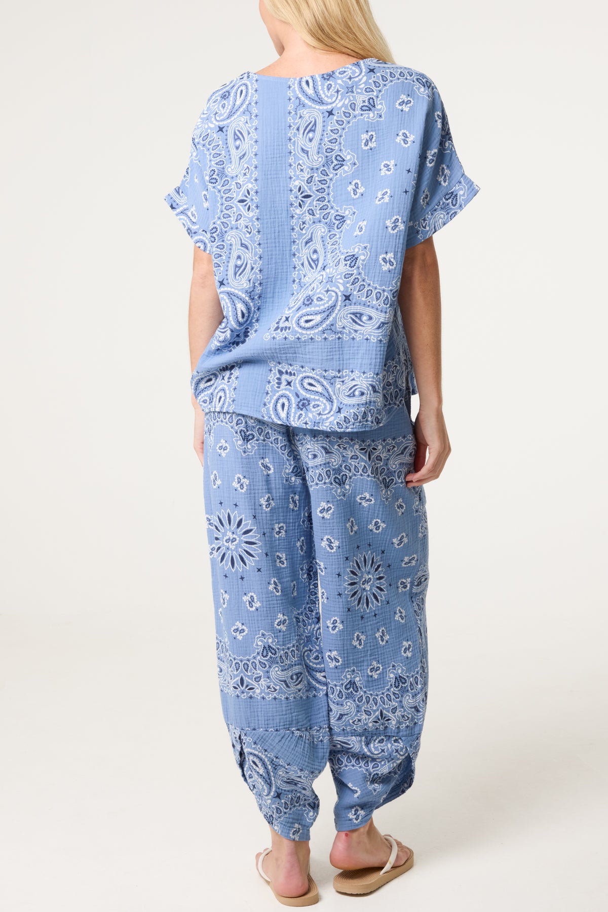 Bandana Print Top & Harem Trousers