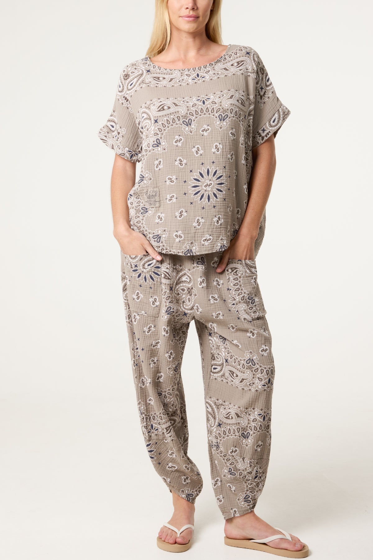 Bandana Print Top & Harem Trousers