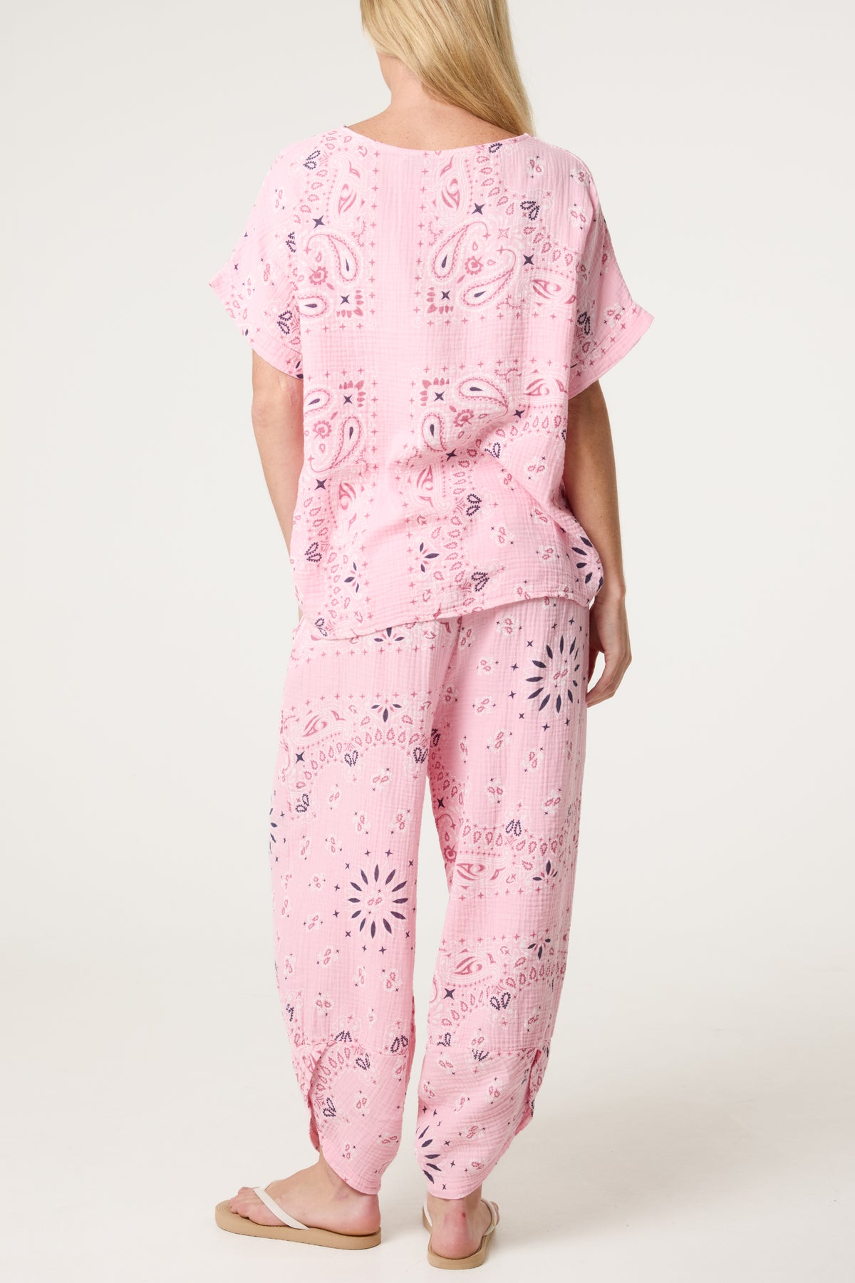 Bandana Print Top & Harem Trousers